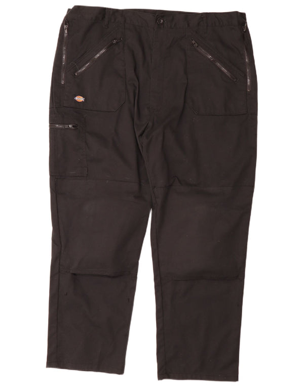 Dickies Mens Straight Cargo Trousers W44 L29 Black Polyester