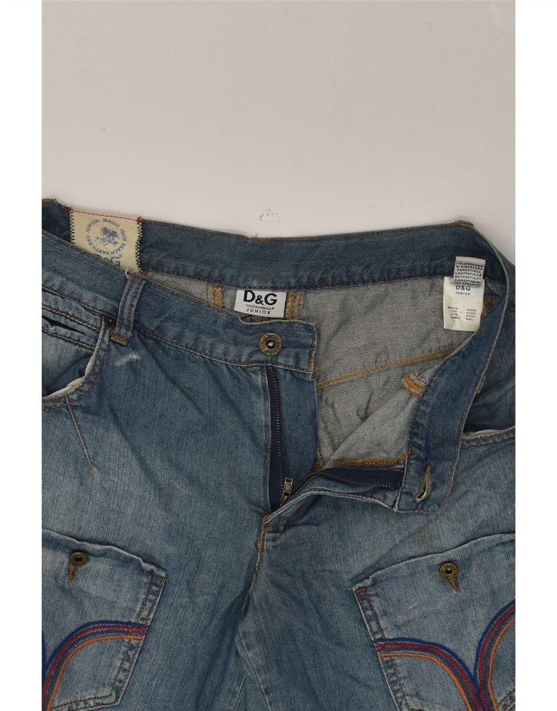 DOLCE & GABBANA Boys Capri Straight Jeans 15-16 Years W30 L20 Blue Cotton | Vintage Dolce & Gabbana | Thrift | Second-Hand Dolce & Gabbana | Used Clothing | Messina Hembry 