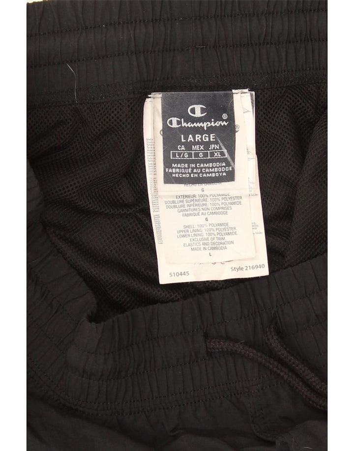 Champion Mens Cargo Tracksuit Trousers Large  Black Polyester