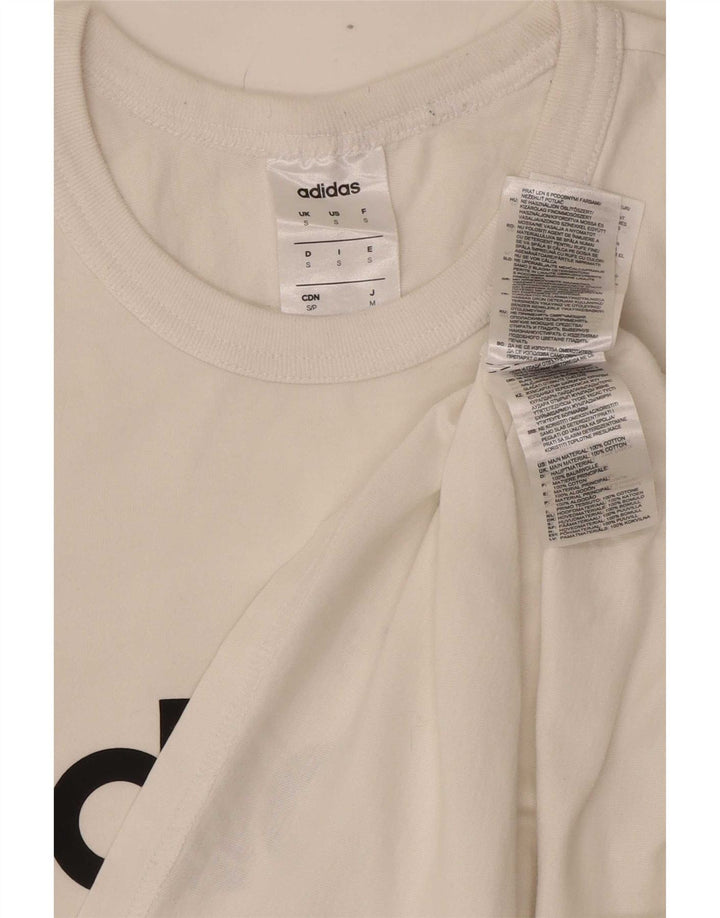 Adidas Mens Graphic T-Shirt Top Small White Cotton