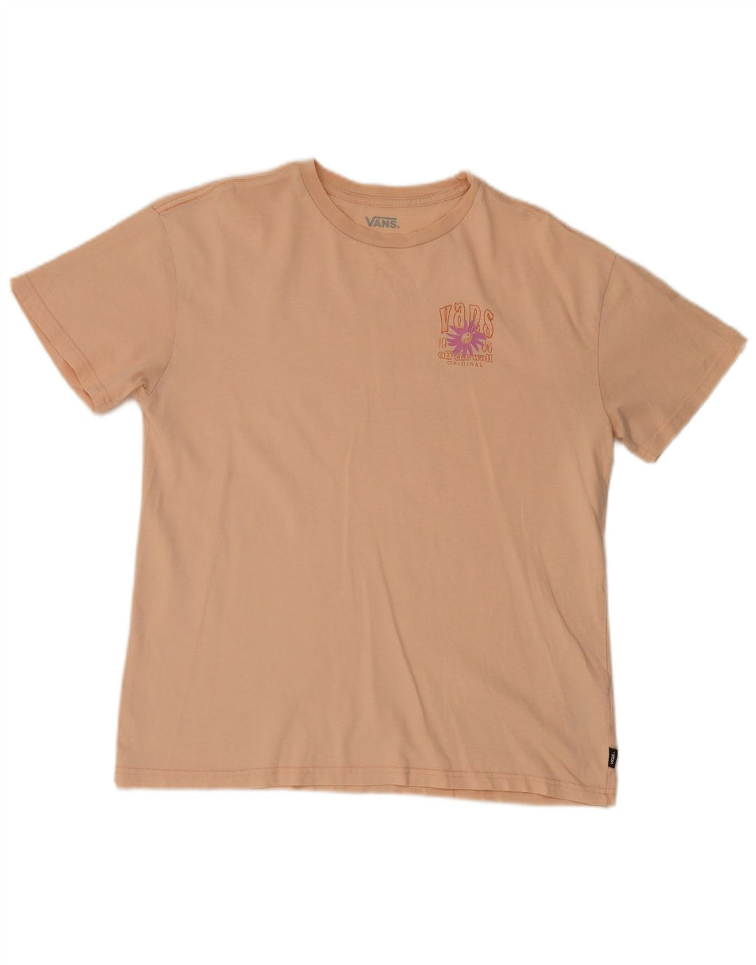 Vans Mens Graphic T-Shirt Top Medium Pink Cotton