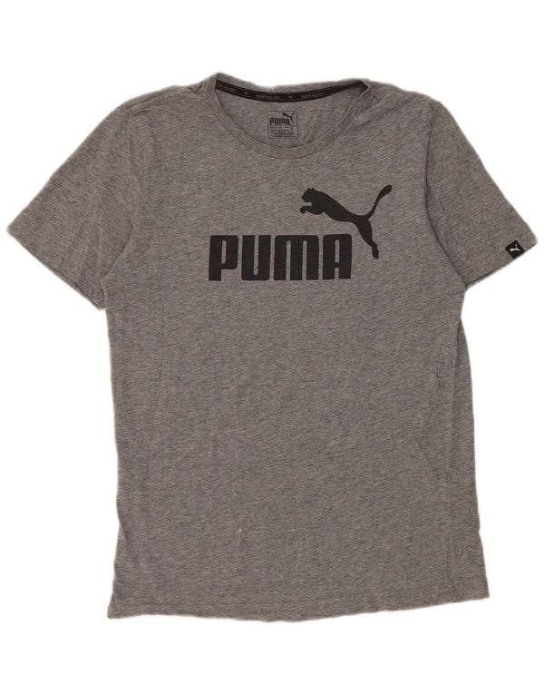 Puma Mens Graphic T-Shirt Top XS Grey Cotton