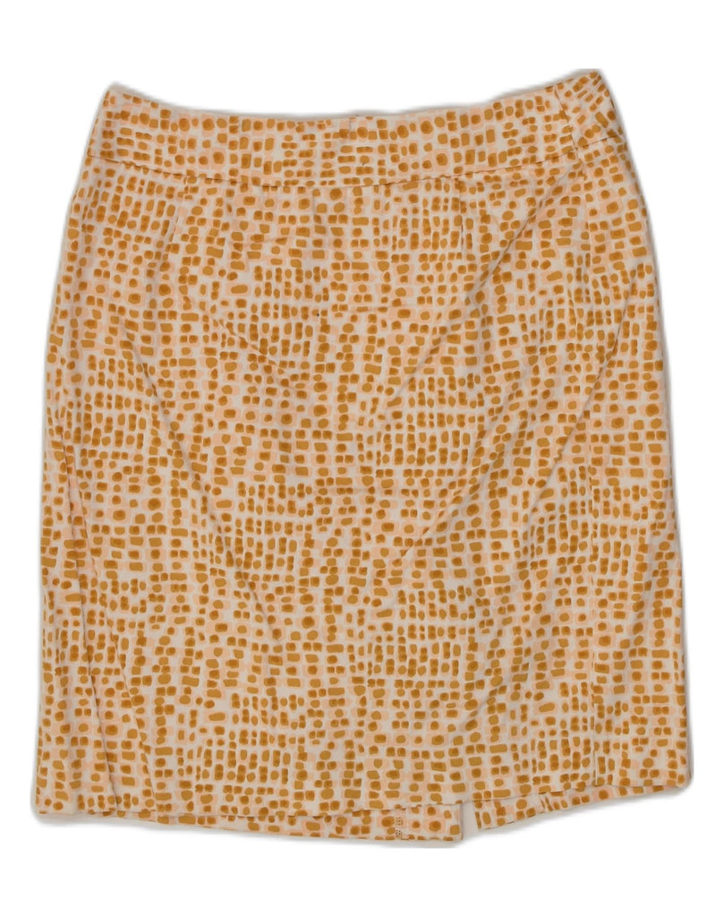 J. CREW Womens Straight Skirt US 8 Medium W30  Beige Spotted Cotton | Vintage J. Crew | Thrift | Second-Hand J. Crew | Used Clothing | Messina Hembry 