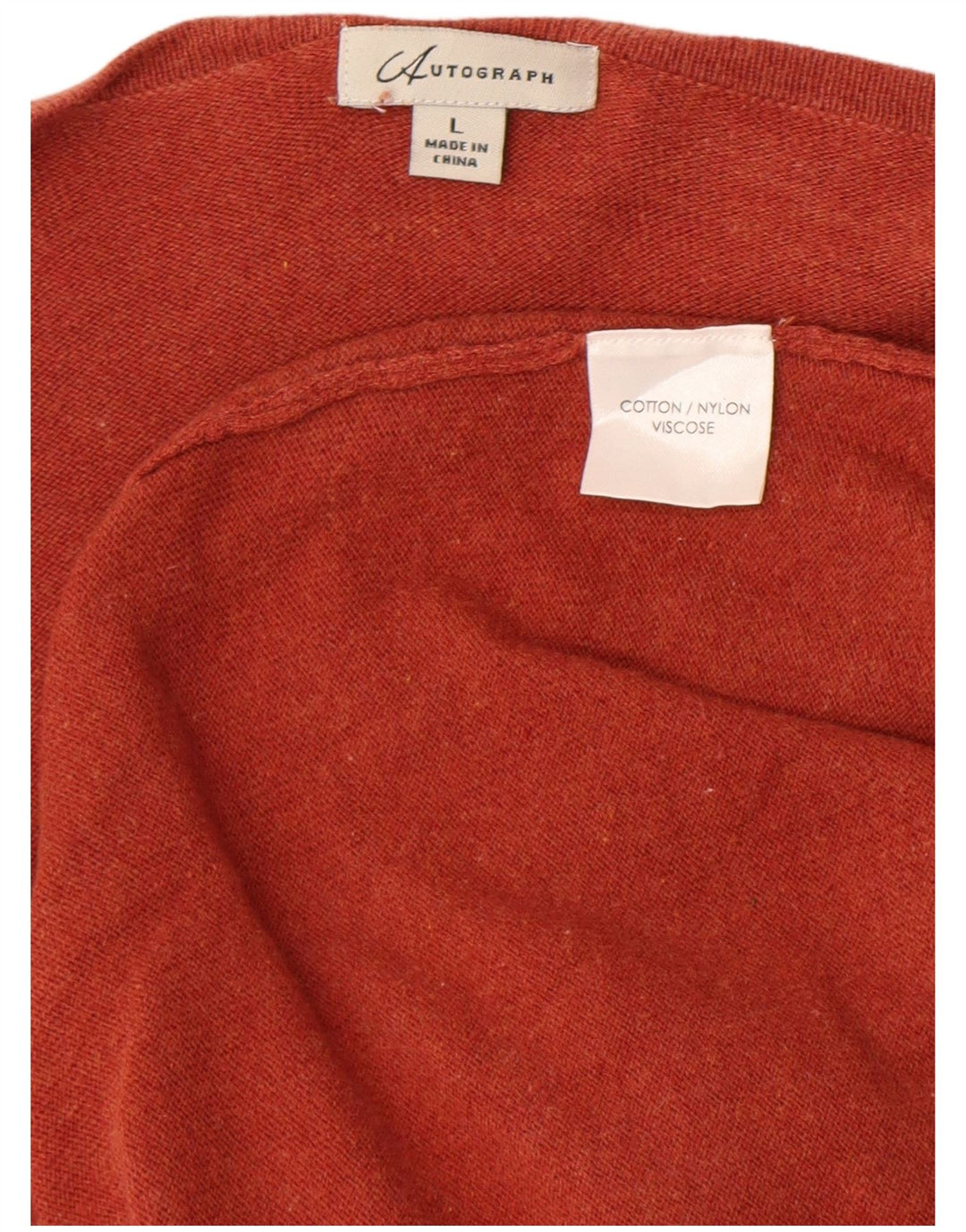 Marks & Spencer Womens Autograph Poncho Jumper UK 16 Large Brown Cotton