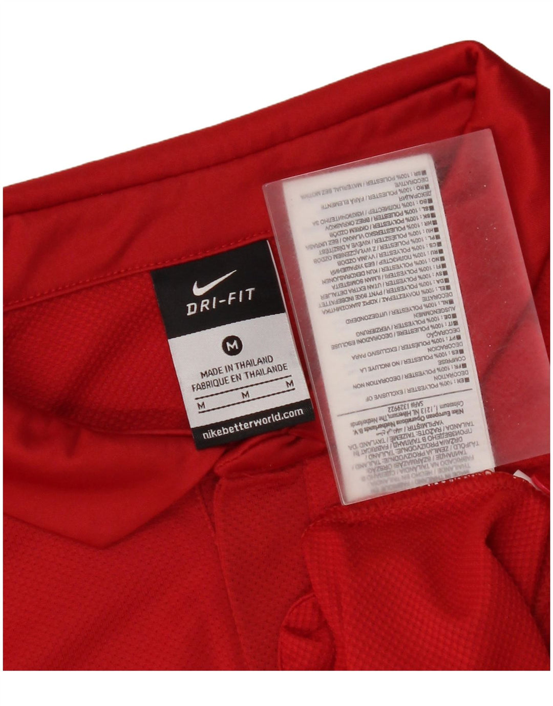 Nike Mens Dri Fit Polo Shirt Medium Red Polyester