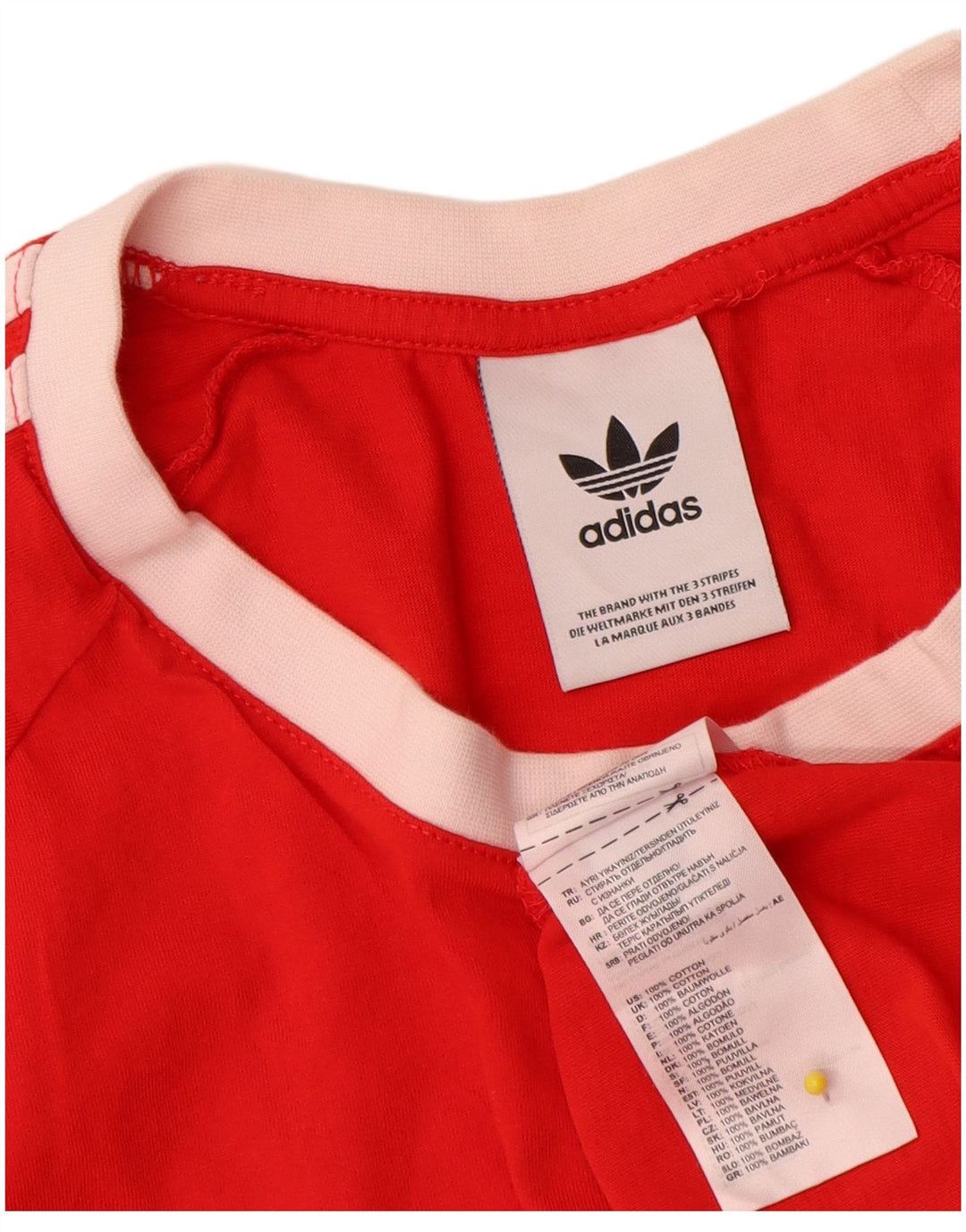 Adidas Mens T-Shirt Top XL Red Cotton