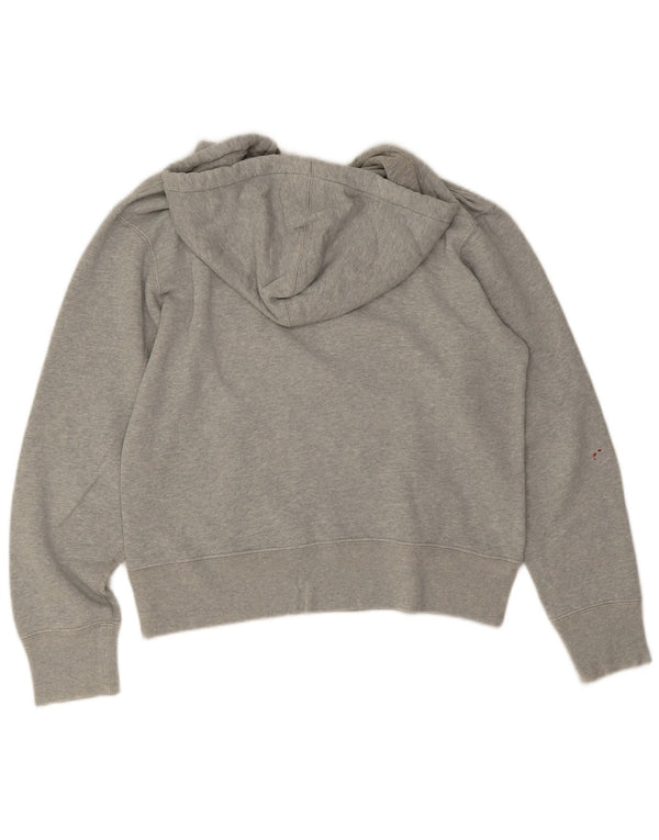 Champion Womens Graphic Oversized Hoodie Jumper UK 10 Small Grey Cotton