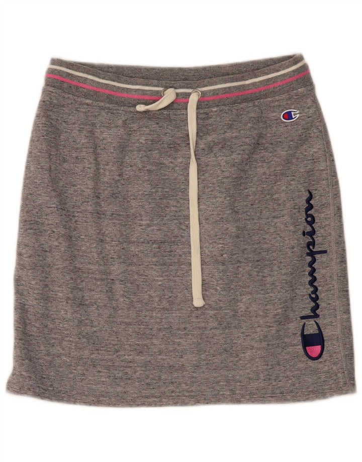 CHAMPION Womens Heritage Graphic A-Line Skirt Medium W30  Grey Flecked