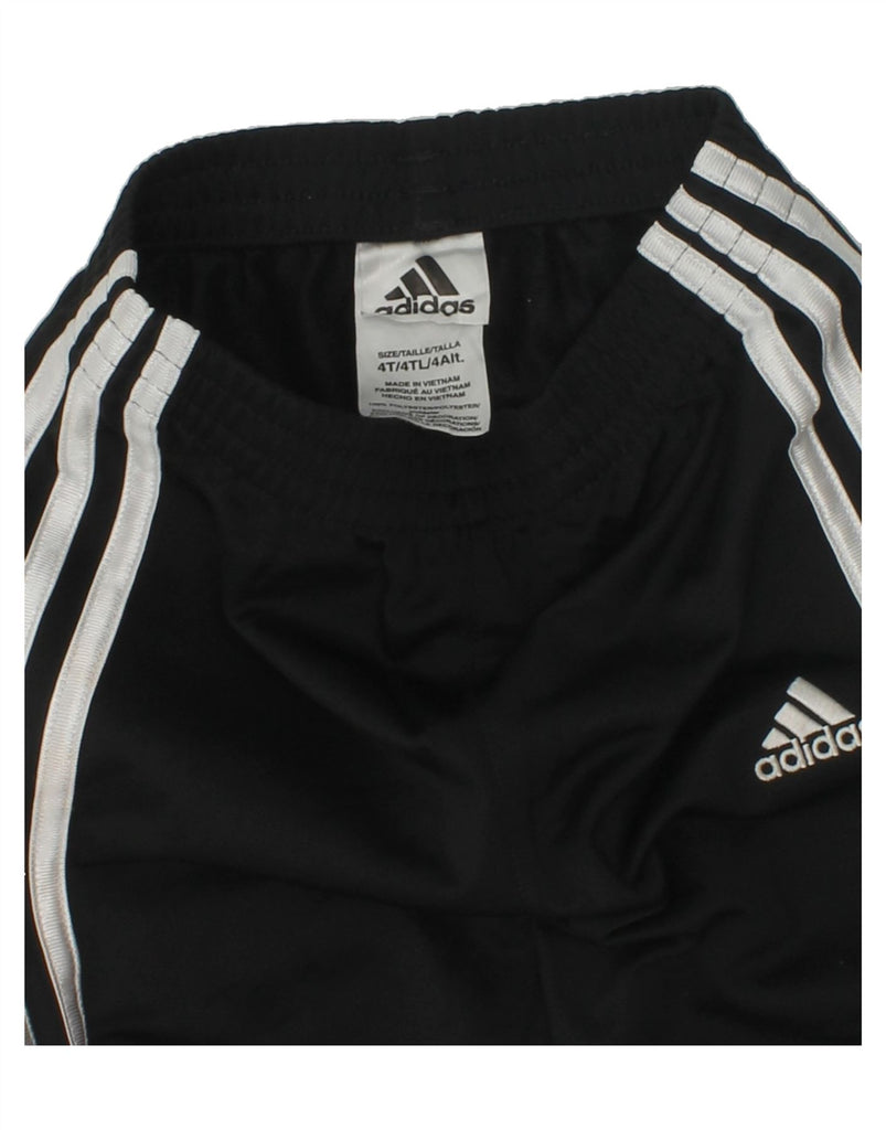 ADIDAS Boys Tracksuit Trousers 3-4 Years Black Polyester | Vintage Adidas | Thrift | Second-Hand Adidas | Used Clothing | Messina Hembry 