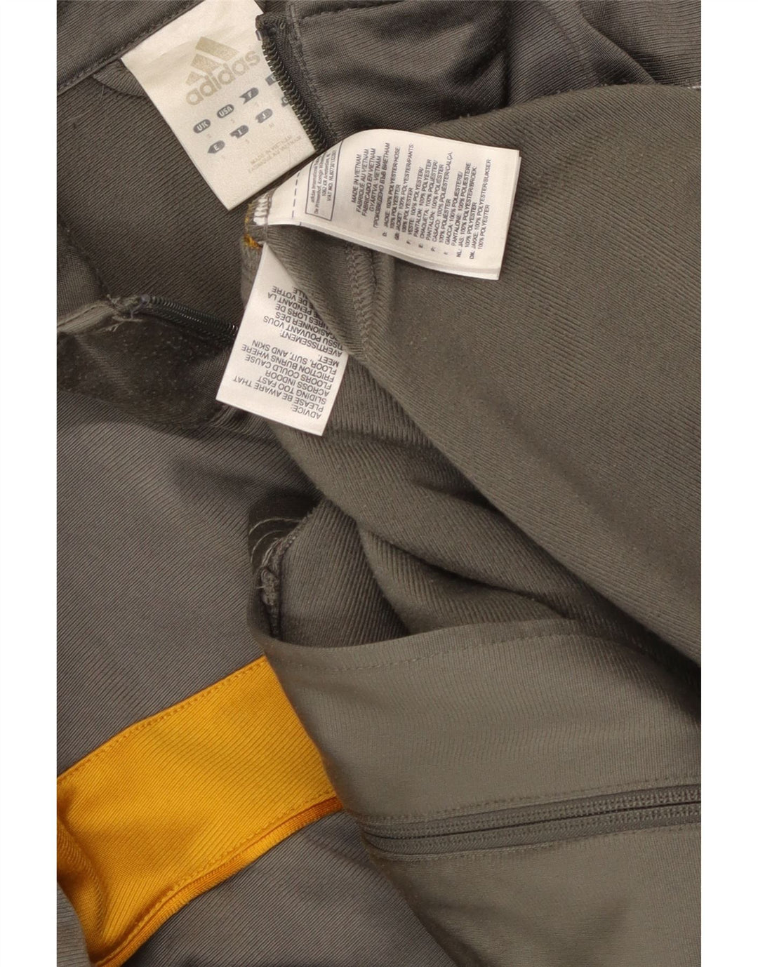 Adidas Mens Tracksuit Top Jacket Small Grey Colourblock Polyester