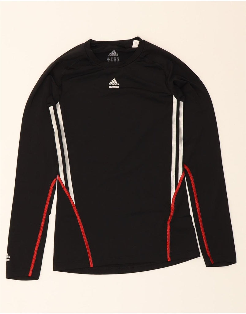 ADIDAS Boys Climalite Top Long Sleeve 13-14 Years Black Polyester Vintage Adidas and Second-Hand Adidas from Messina Hembry 