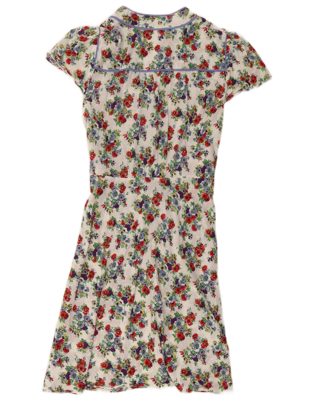 Oasis Womens A-Line Dress UK 12 Medium White Floral