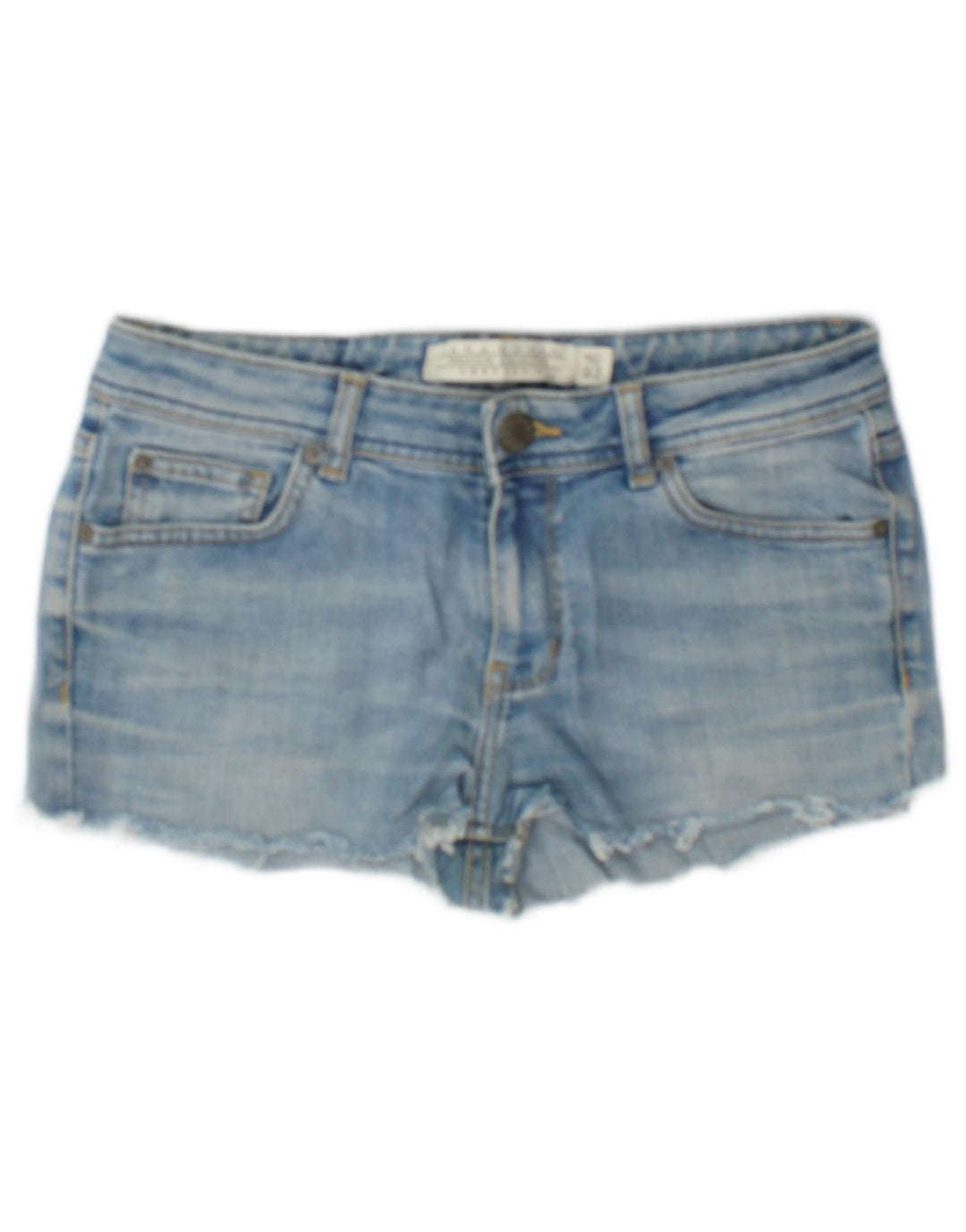 Zara Womens Denim Hot Pants EU 40 Medium W30  Blue Cotton