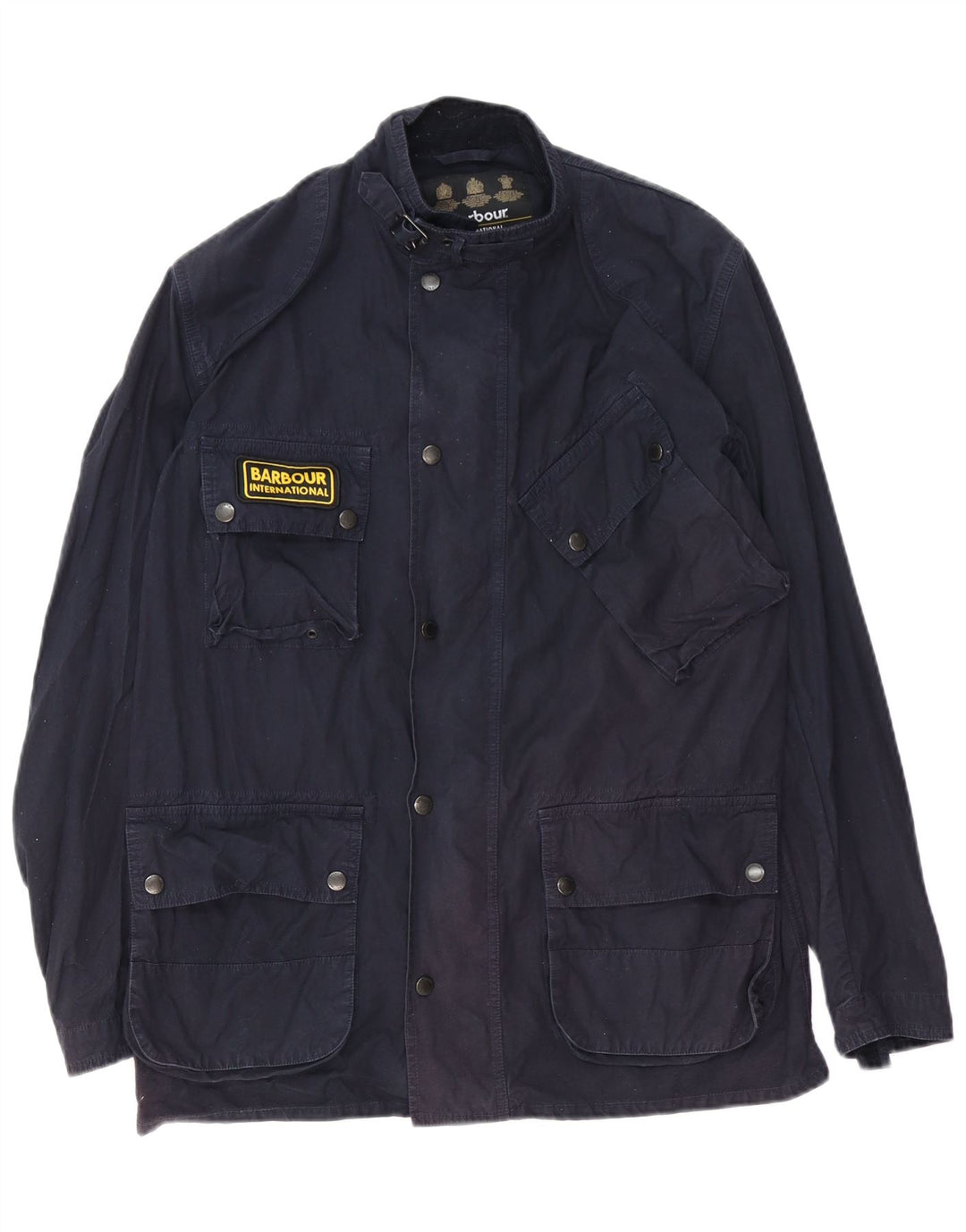 Barbour Mens Utility Jacket UK 38 Medium Navy Blue Cotton