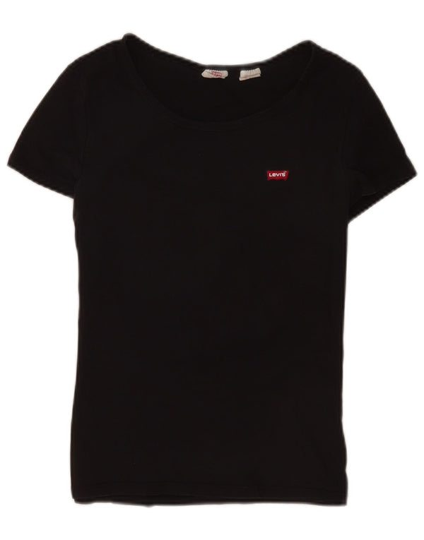 Levi's Womens T-Shirt Top UK 12 Medium Black