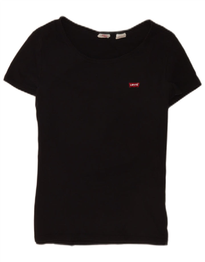 Levi's Womens T-Shirt Top UK 12 Medium Black