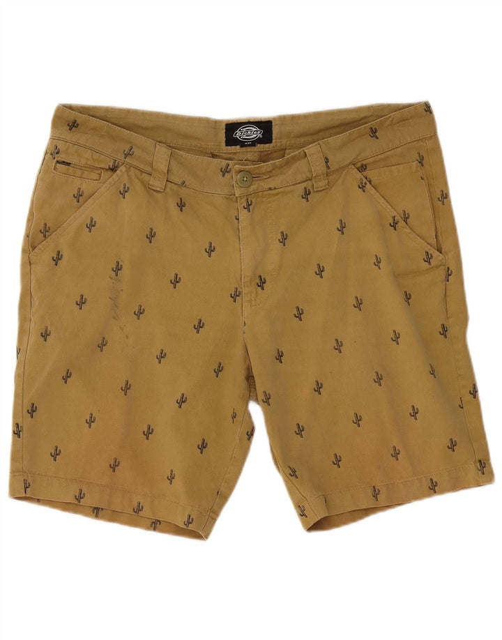 DICKIES Mens Chino Shorts W34 Large  Beige Spotted Cotton