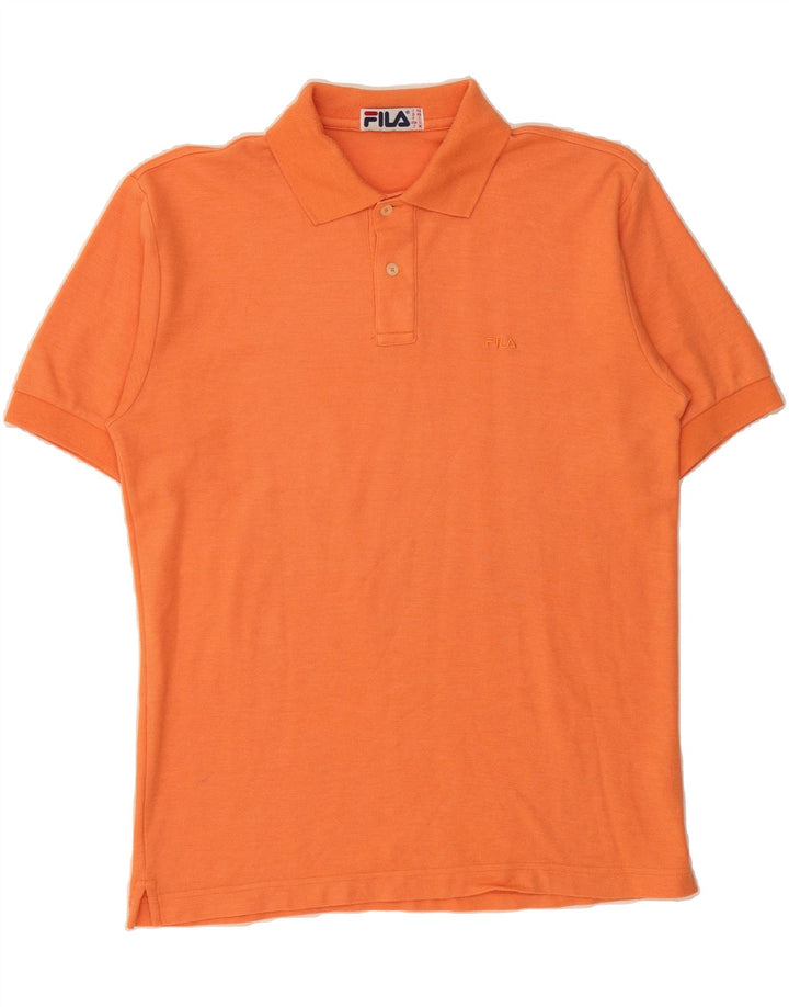 FILA Mens Polo Shirt IT 46 Small Orange Cotton Vintage Fila and Second-Hand Fila from Messina Hembry 