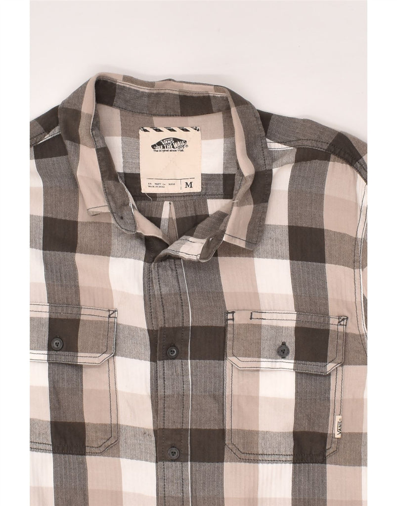 VANS Mens Shirt Medium Beige Check | Vintage Vans | Thrift | Second-Hand Vans | Used Clothing | Messina Hembry 