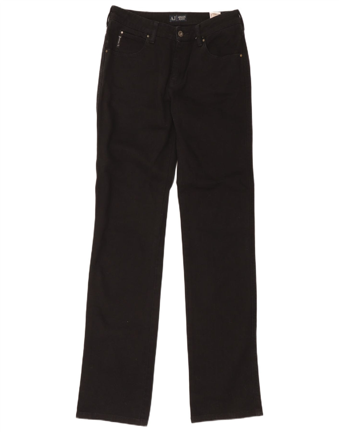 Armani Womens Straight Jeans W29 L33 Black Cotton