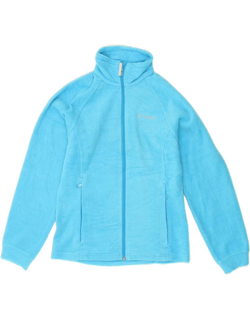 COLUMBIA Girls Fleece Jacket 14-15 Years Blue Polyester Vintage Columbia and Second-Hand Columbia from Messina Hembry 