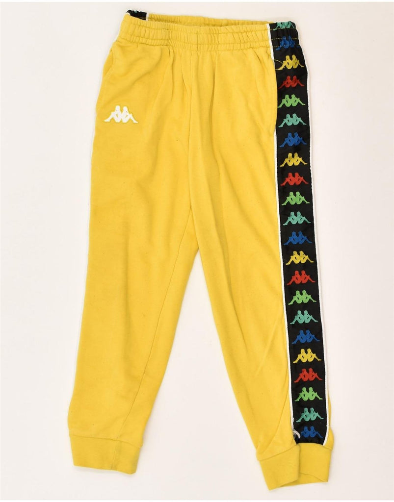 KAPPA Boys Tracksuit Trousers Joggers 7-8 Years Yellow Cotton | Vintage Kappa | Thrift | Second-Hand Kappa | Used Clothing | Messina Hembry 