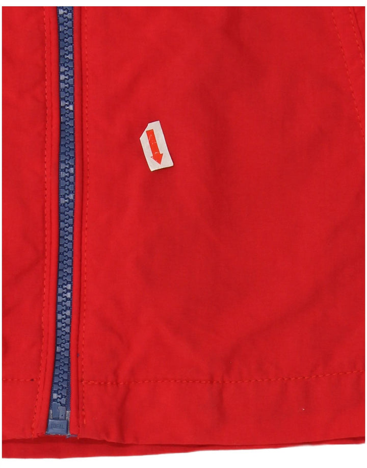 TOMMY HILFIGER Boys Rain Jacket 9-10 Years Red Polyester