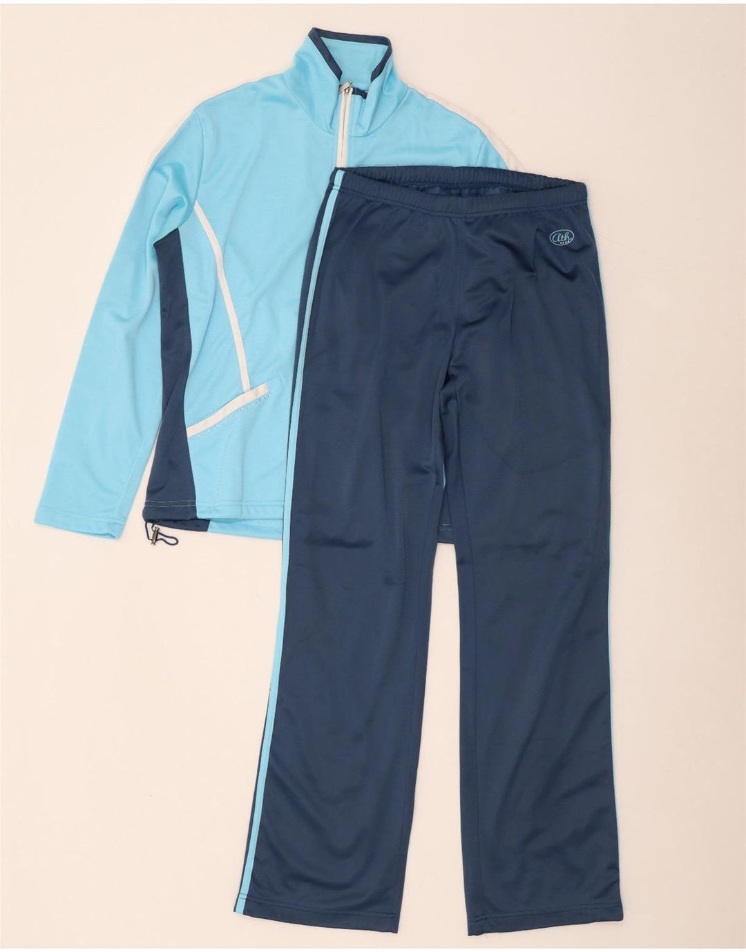 F.LLI Campagnolo Womens Full Tracksuit IT 48 XL Blue Colourblock Polyester