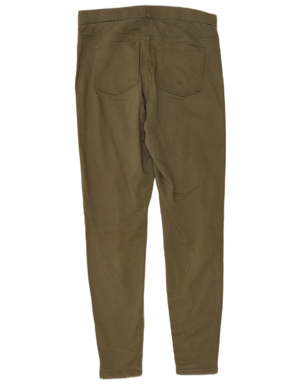 Marks & Spencer Womens Jegging Jeans UK 14 Large W32 L30 Khaki Cotton