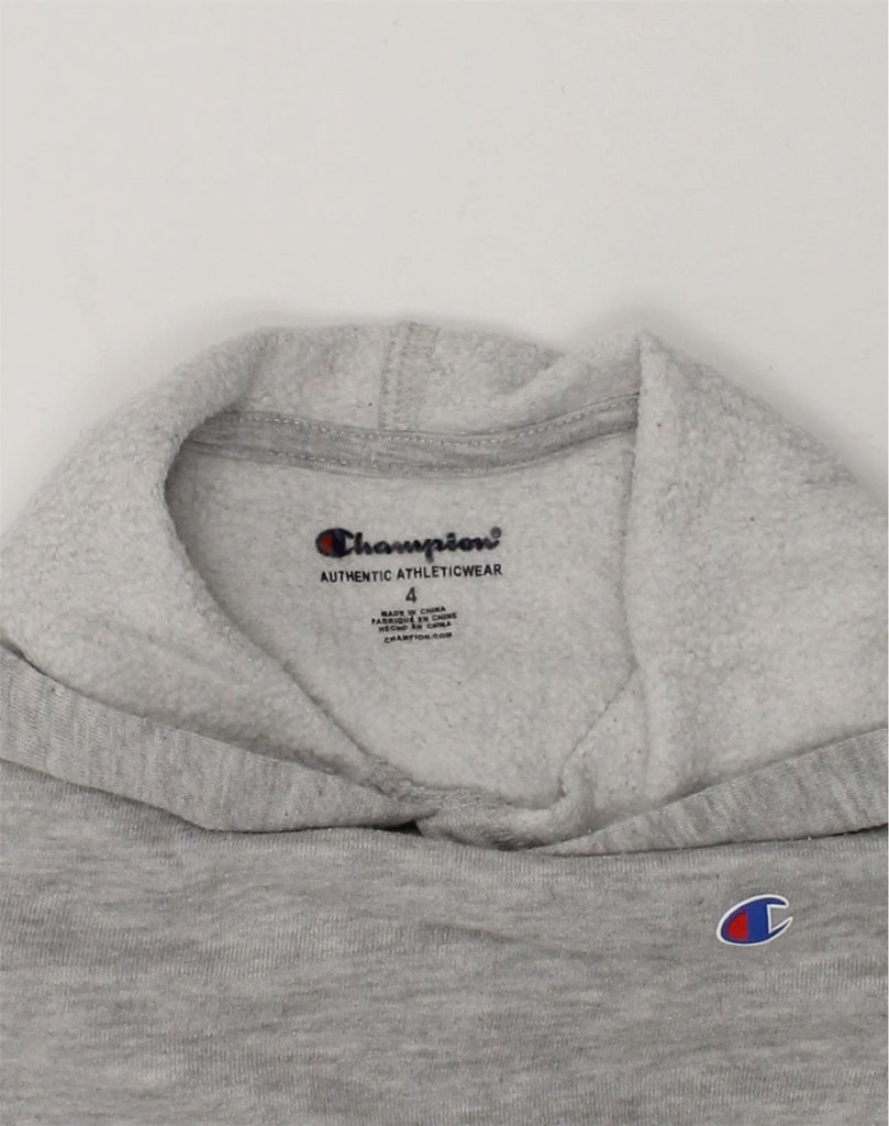 CHAMPION Boys Graphic Hoodie Jumper 3-4 Years Grey Cotton | Vintage Champion | Thrift | Second-Hand Champion | Used Clothing | Messina Hembry 