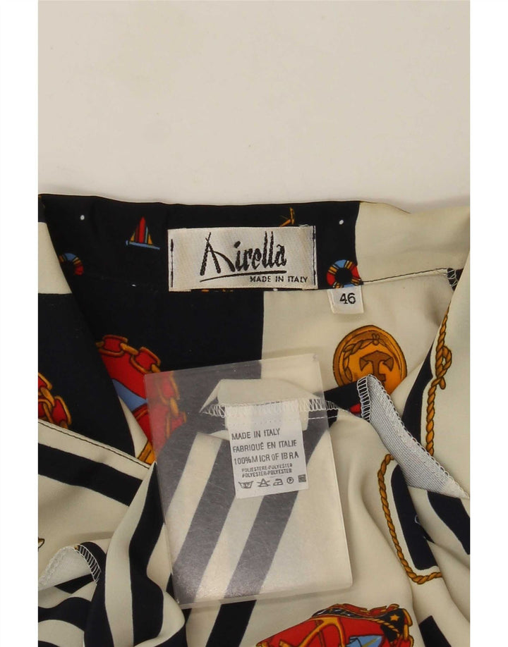 Mirella Womens Shirt Blouse IT 46 Large Multicoloured Patchwork Nautical