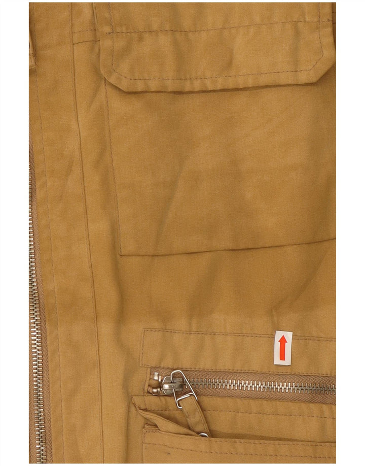SEVEN 7 Mens Utility Gilet UK 40 Large Beige Cotton