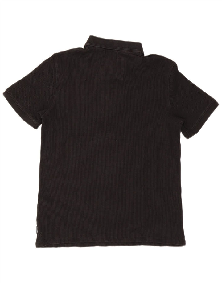 Ted Baker Mens Polo Shirt Size 3 Medium Black Cotton