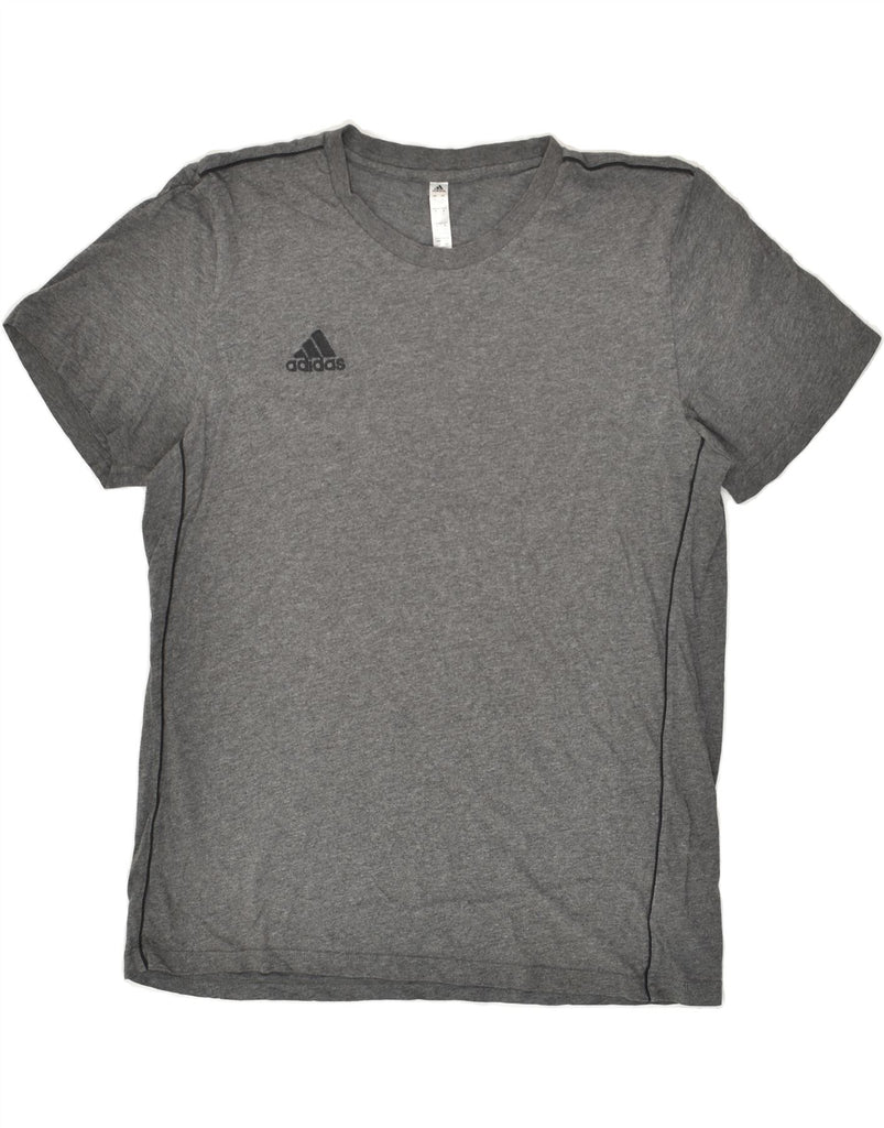 ADIDAS Mens T-Shirt Top Large Grey Cotton | Vintage Adidas | Thrift | Second-Hand Adidas | Used Clothing | Messina Hembry 