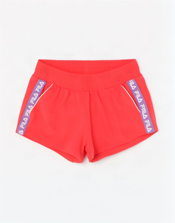 Fila Girls Graphic Sport Shorts 11-12 Years Pink Colourblock Cotton