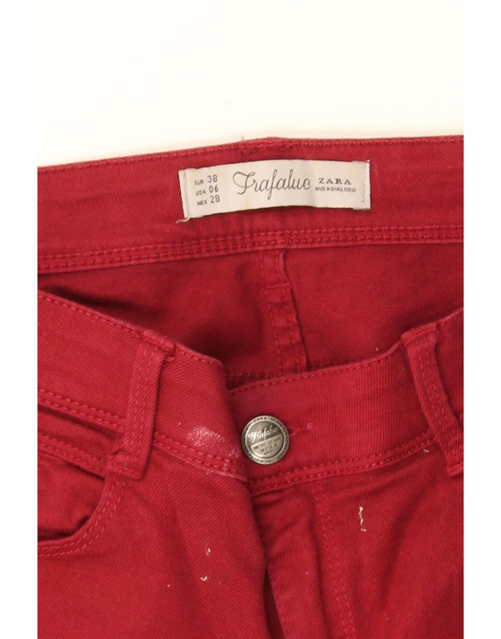 ZARA Womens Skinny Jeans EU 38 Small W28 L30 Red