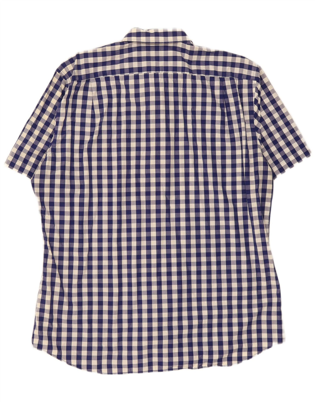 Tommy Hilfiger Mens Fitted Shirt Size 45 18 2XL Navy Blue Gingham