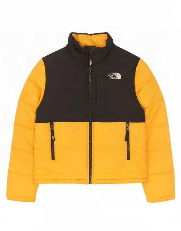The North Face Boys Padded Jacket 11-12 Years Large Yellow Colourblock