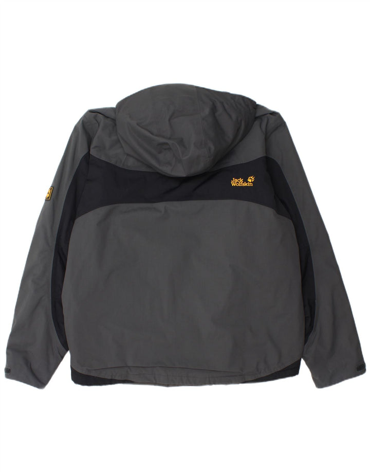 Jack Wolfskin Mens Windbreaker Jacket UK 40/42 Large Grey Colourblock