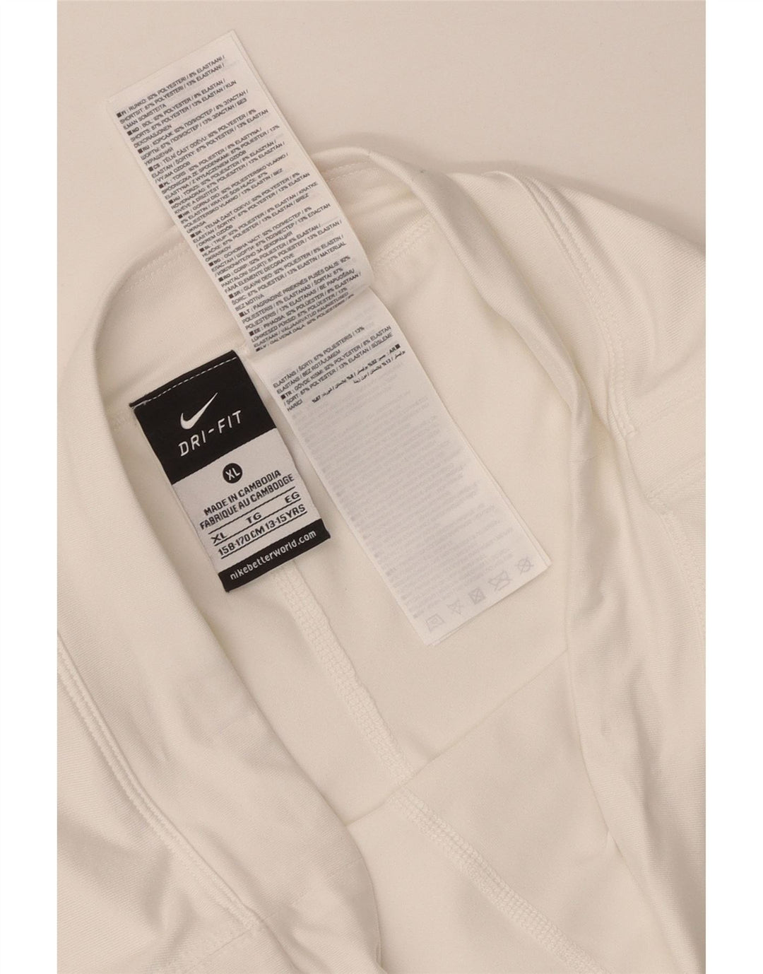 Nike Girls Dri Fit Skort 13-14 Years XL White Polyester