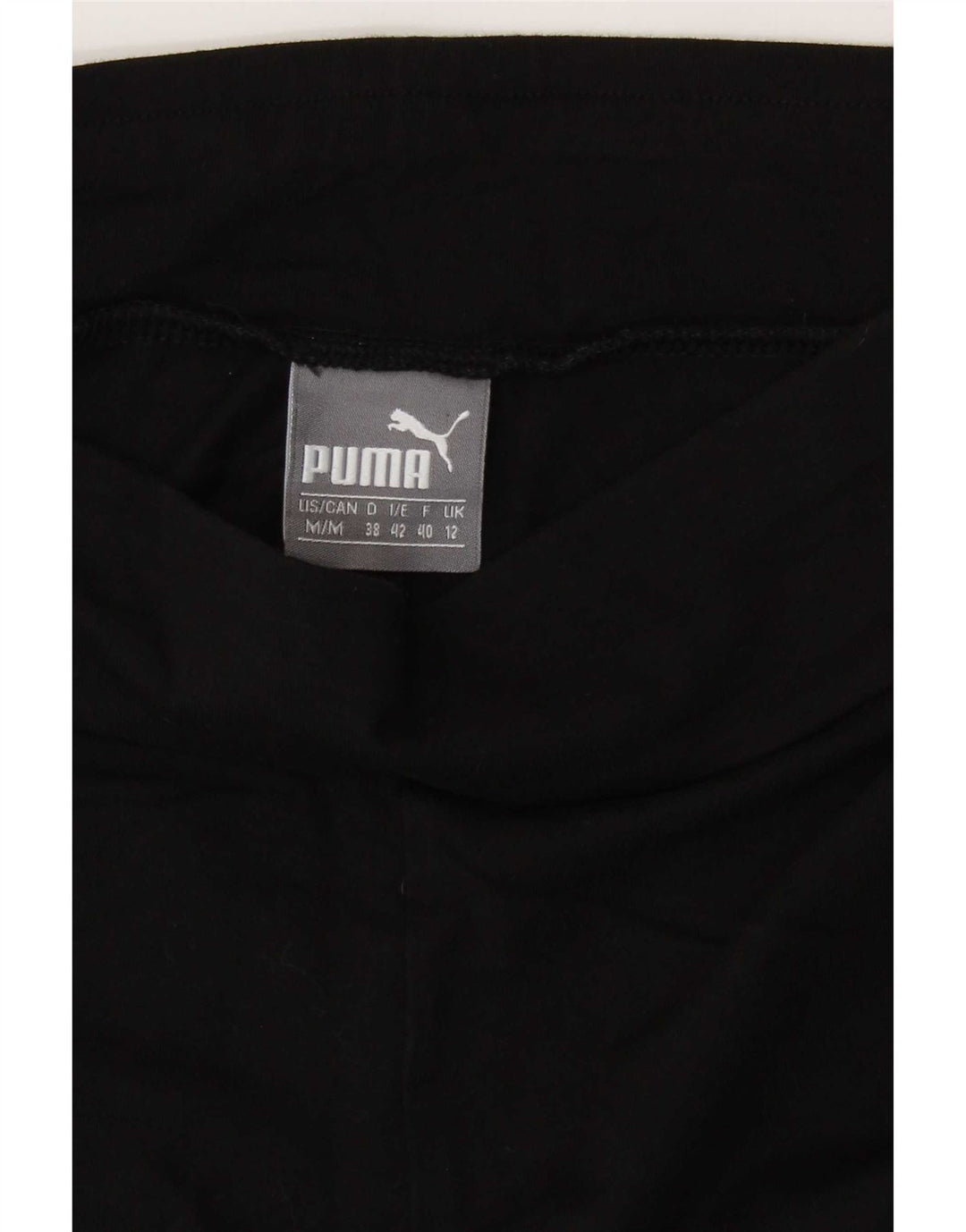 Puma Womens Graphic Leggings UK 12 Medium Black Cotton
