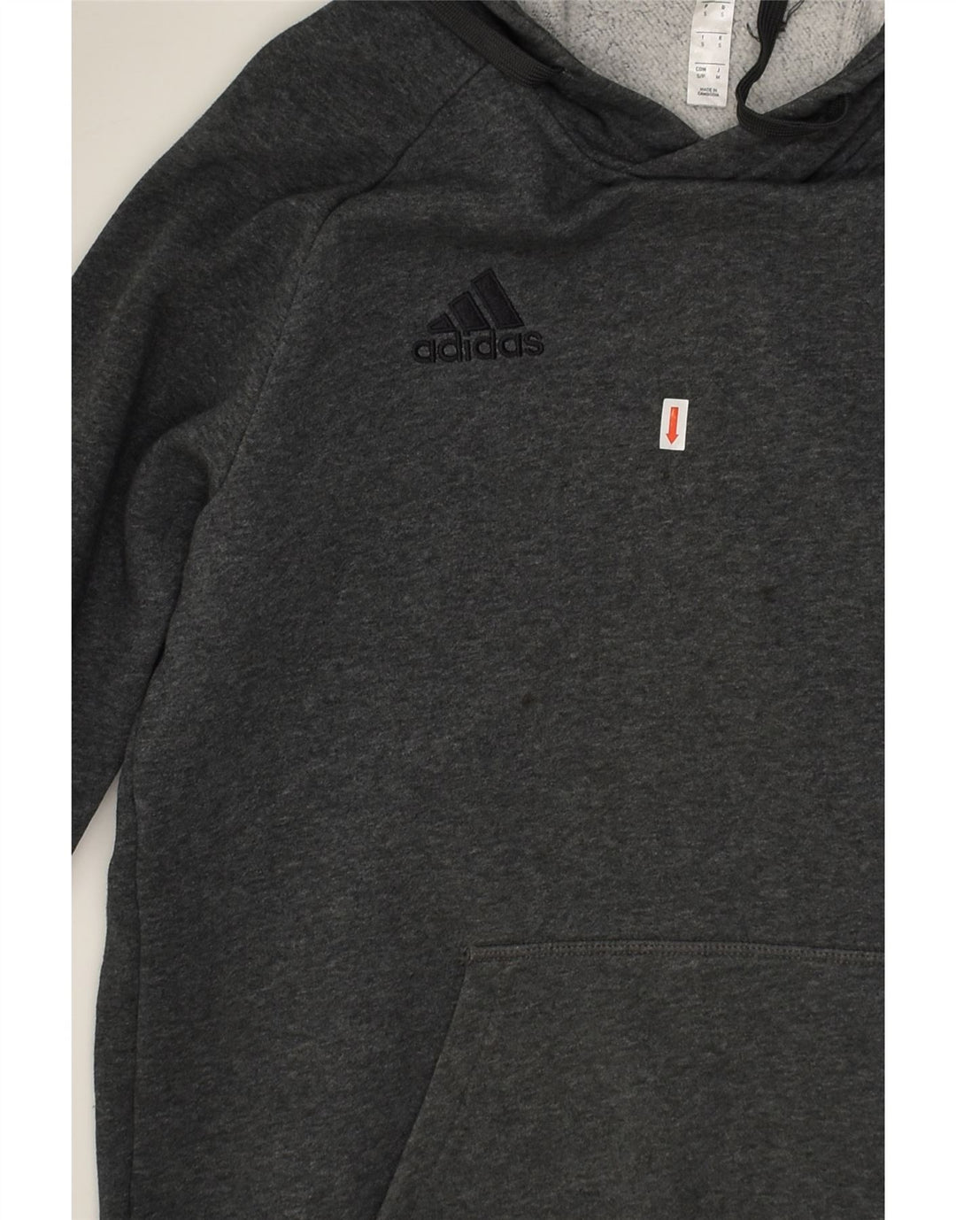 ADIDAS Womens Hoodie Jumper UK 10 Small Grey Cotton | Vintage Adidas | Thrift | Second-Hand Adidas | Used Clothing | Messina Hembry 