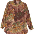 Vintage Womens Shirt UK 14 Medium Multicoloured Floral Viscose