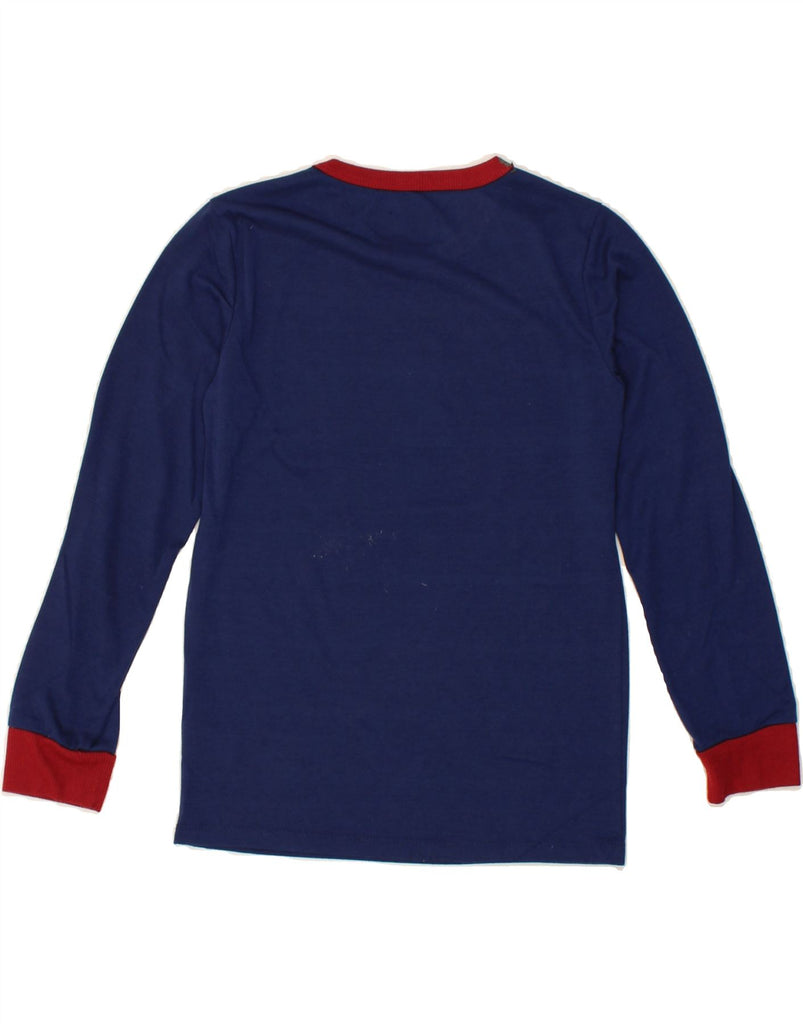 EDDIE BAUER Boys Graphic Top Long Sleeve 7-8 Years Small Navy Blue Vintage Eddie Bauer and Second-Hand Eddie Bauer from Messina Hembry 