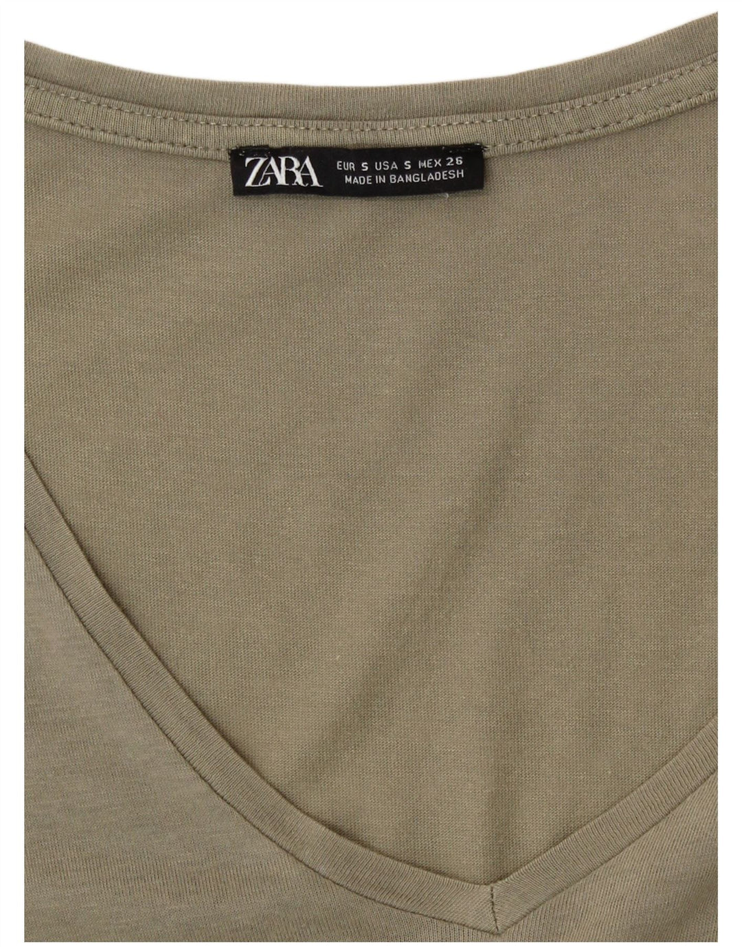 Zara Womens A-Line Dress UK 10 Small Khaki