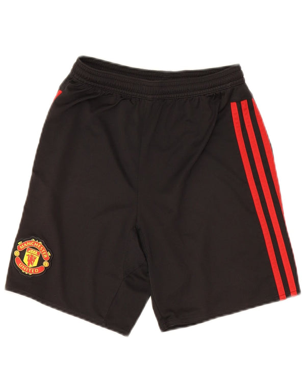 Adidas Boys Manchester United Sport Shorts 11-12 Years Black Polyester