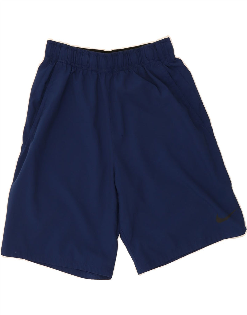 NIKE Mens Dri Fit Sport Shorts Small  Navy Blue Polyester Vintage Nike and Second-Hand Nike from Messina Hembry 