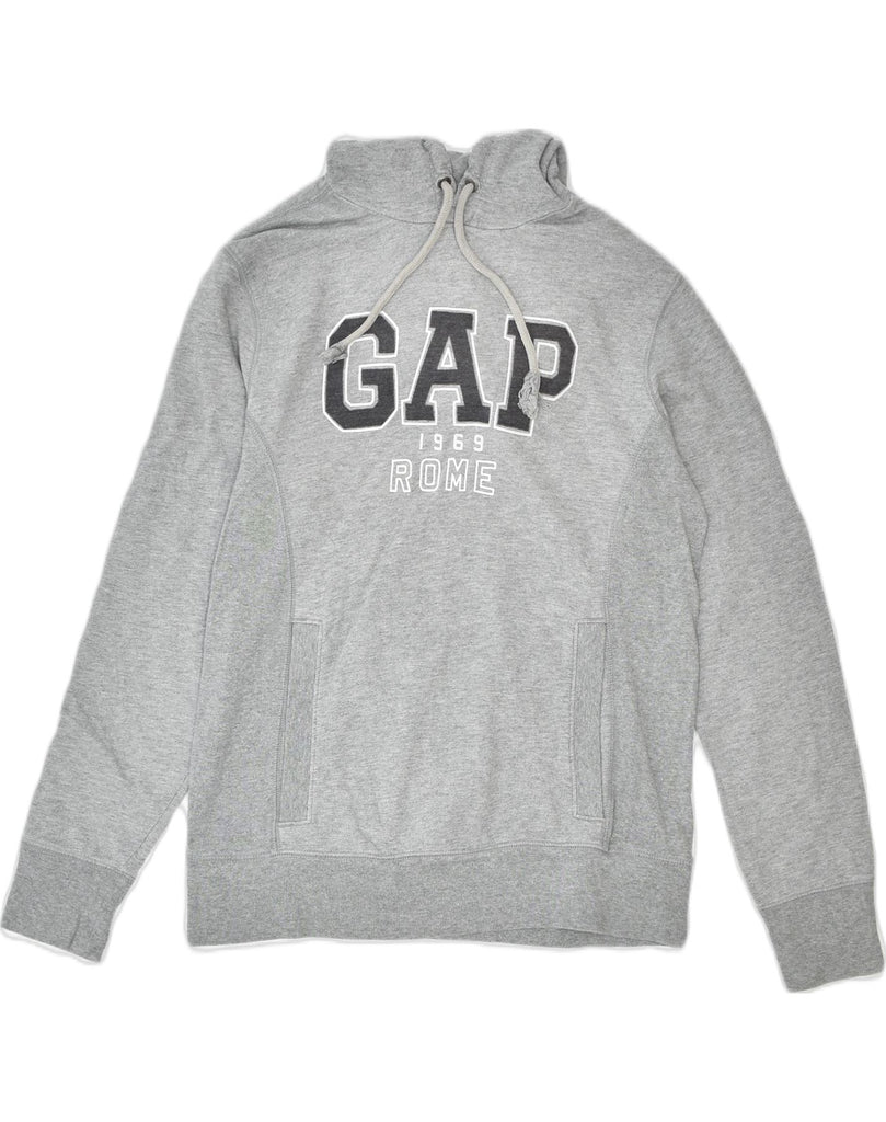 GAP Mens Rome Graphic Hoodie Jumper XS Grey Cotton | Vintage Gap | Thrift | Second-Hand Gap | Used Clothing | Messina Hembry 