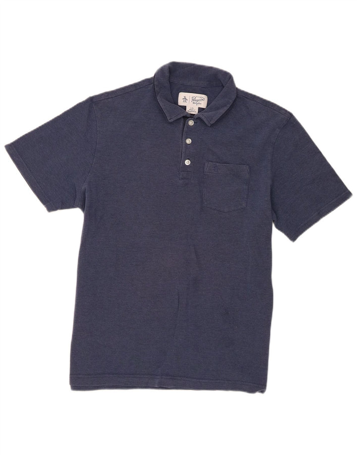 Penguin Mens Polo Shirt Large Navy Blue Cotton
