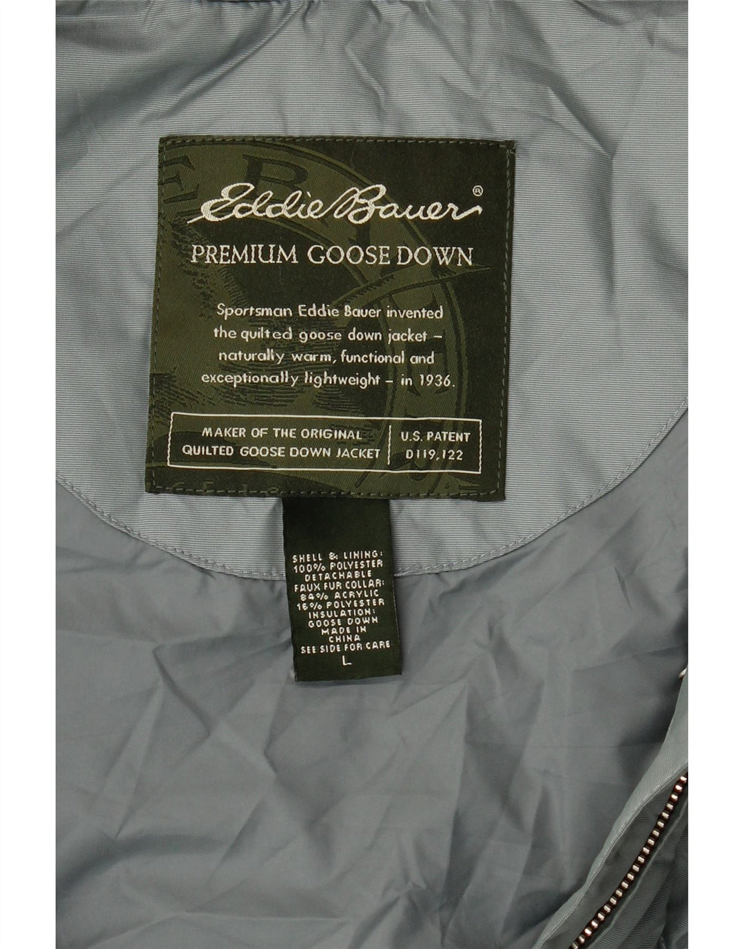 Eddie Bauer Womens Padded Gilet UK 16 Large Blue Polyester